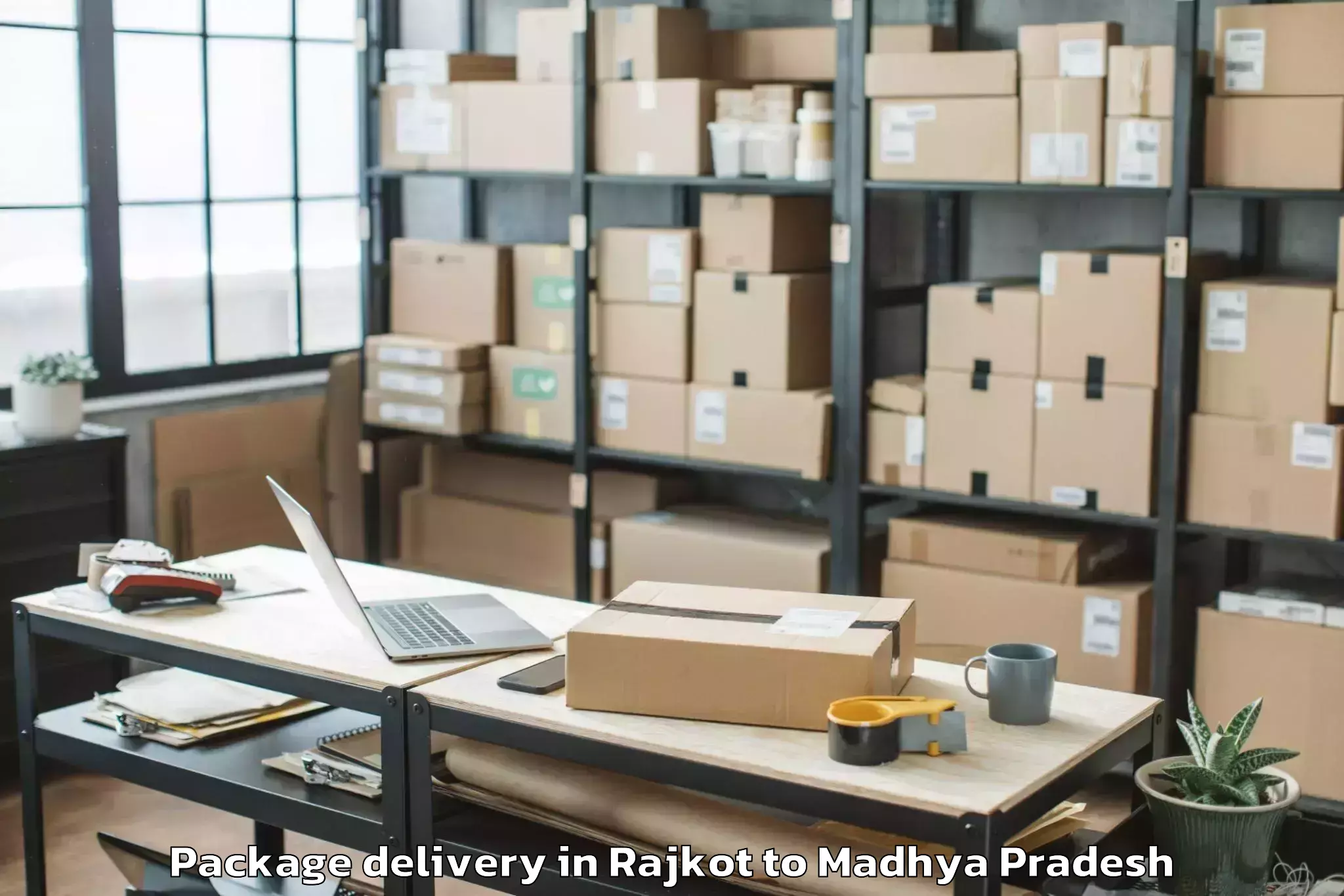 Efficient Rajkot to Ganj Basoda Package Delivery